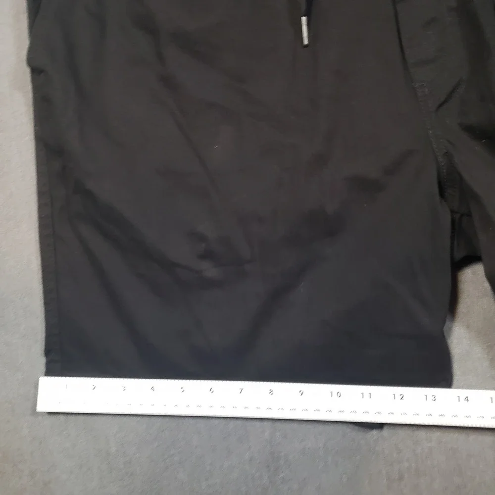 George Pull On Shorts Mens XL Black Drawstring Elastic Waist Cotton Blend 40-42